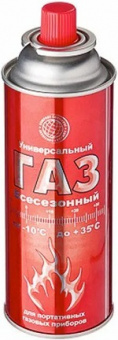 Газовый  баллон  220 гр  СИБИАР  (5-09.02.103.20) (цанговый, всесезонный, 400 мл),  (12!!!)