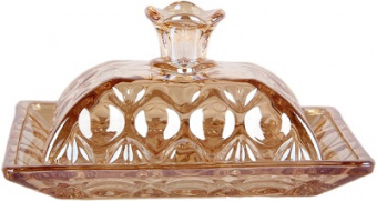 Масленка стекло  МЁД  (248453) (15.3х11.3см см, h-7.5 см)  Amber Масленка стекло  МЁД  (248453) (15.3х11.3см см, h-7.5 см)  Amber