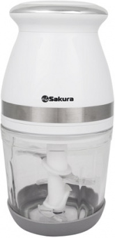 Чоппер  стекл.чаша  SAKURA  SA-6270 W  (400 Вт, 600 мл, 4 лезвия)