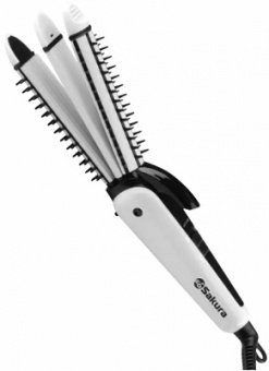 Стайлер д/волос SAKURA  SA-4523 WB  (38 Вт, керам.пластины 25х95 мм)