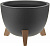 яКашпо напольное  IDEA  ФЛОРИАН  ГРАФИТОВЫЙ  12 л  (М3187) d-350мм, h-255мм