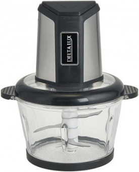 Измельчитель  стекл.чаша  DELTA LUX  DE-7405  ЧЕРНЫЙ  (800 Вт, 2.0 л, 4 лезвия)
