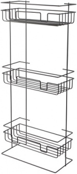 Полка д/ванной прямая (3 яруса) АЛТАЙСКИЙ МЕТАЛЛИСТ  (АЛТ 416 Ч)  (12,5x66x29,5 см) ЧЕРНАЯ