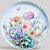 Поднос жестяной  AGNESS  (898-246) (d-33 см, h-2.1 см) FLORAL EDEN