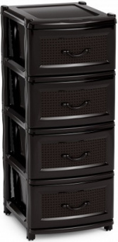 Комод пласт.  ЭКОНОМ  4-х ярус (М2443) (480х380х980 мм),  г.Октябрьский