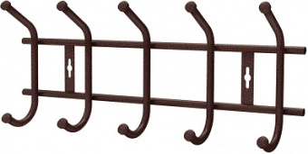 Вешалка настенная  НИКА  5 крючков  (ВНТ5М/А)  (465х190х80 мм) МЕДНЫЙ АНТИК