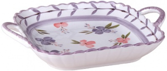 Блюдо сервировочное  КОРАЛЛ  (ов)  VIOLET DREAMS  (278250)  (15х20 см, h-4,5 см) (фарфор)