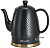 Чайник DELTA  LUX  DL-1021  (1.5 кВт, 1.5 л, ЗНЭ) фарфор  ЧЕРНЫЙ