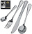Набор столовых приборов 24 пр., нержавеющая сталь RASHEL (R-414/24) 