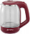 яЧайник  МАТРЕНА    МА-006 (005415) (1.5 кВт, 1.8 л, ЗНЭ) ВИШНЕВЫЙ стекло, подсветка