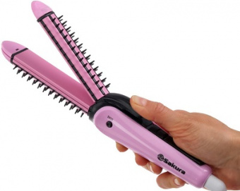 Стайлер д/волос SAKURA  SA-4523 PB  (38 Вт, керам.пластины 25х95 мм)