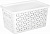 Корзина  Мираж  белая  (М 8369)  (290х190х150) с крышкой,  г.Октябрьский Корзина  Мираж  белая  (М 8369)  (290х190х150) с крышкой,  г.Октябрьский