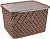 Корзина  Плетенка  Коричневая  (М3553)  (350х290х225 мм) с крышкой,  г.Октябрьский