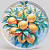 Поднос жестяной  AGNESS  (898-244) (d-33 см, h-2.1 см) CITRUS CHARM