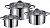 Набор посуды  REGENT  6 пр. (86-300)  (1.9/2.6/3.6 л, СТ.кр, мерная шкала)  (индукция)