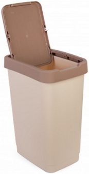 Ведро д/мусора пласт.с педалью 25 л  (М8972) (бежевый),  г.Октябрьский 