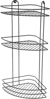 Полка д/ванной (3 яруса)  угловая  IRSA  (АЛТ 11Ч)  (23х23х58,5 см) ЧЕРНЫЙ