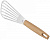 Лопатка кухонная (нерж)  ASTELL  KITCHENTOOL (AST-002-TF3) (25 см, с прорезями, пластик.ручка "под дерево")