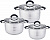 Набор посуды  WEBBER  Master  BE-623/6   6 пр. (2.2/3.0/4.0 л, СТ.кр, силикон.ручки) (индукция)
