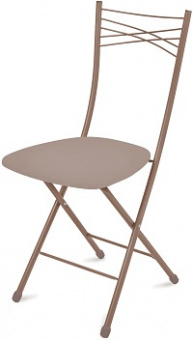 Стул складной  НИКА  (ССН1/13) КОРИЧНЕВЫЙ  (квадрат.сиденье, винилискожа),  (2!!!)
