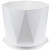 яКашпо IDEA  ПРИЗМА  Белый  1.0 л  (М3137) D130мм, с поддоном
