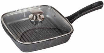 Сковорода - гриль АП  26х26 см  МЕЧТА  ГРАНИТ (С66701) (СТ.кр, керам.частицы)