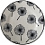 Тарелка (ч/б)  ОДУВАНЧИКИ  200 мм  (284039) (фарфор)  Dandelion