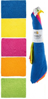 Набор салфеток из микрофибры  5 шт  (310262) (30х40см),  "Рыжий Кот"