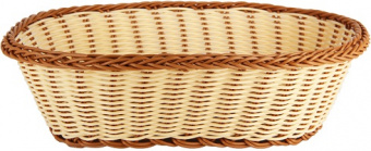 Корзинка плетеная пластик. (ов)   StockHaus  (969940)  (29х21.5 см, h-8 см)