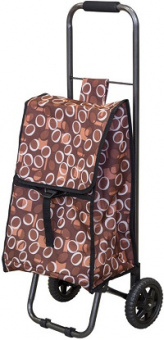 Тележка с сумкой  РЫЖИЙ КОТ  (093536)  (D203) (до 30 кг, колеса пластик 135мм)