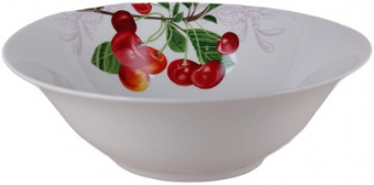 Салатник StockHaus  ЯГОДЫ  ВИШНЯ  Sweet cherry  550 мл/18 см  (278495)  (фарфор)