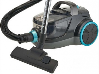 Пылесос DELTA LUX  DL-0836  ЧЕРН/БИРЮЗ  (2.6 кВт/450 АВаттт, 2.0 л, "Супер-циклон", 5 ст.фильтрации)