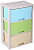 Комод пласт.  КОЛОРИТ  Цветной  3-х ярусный (М 7837) (475х300х710 мм)  г.Октябрьский