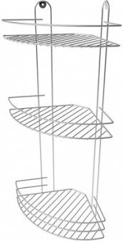 Полка д/ванной (3 яруса)  угловая  IRSA  (АЛТ 11 С)  (23х23х58,5 см) ХРОМ