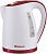 Чайник SAKURA SA-2346 WR (2.2 кВт, 1.7 л, ЗНЭ) БЕЛЫЙ С КРАСНЫМ