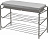 Этажерка д/обуви  НИКА  (ЭТП3-1/МС) МАТОВЫЙ-СЕРЫЙ  (2 полки+ящик) (790х330х510 мм)